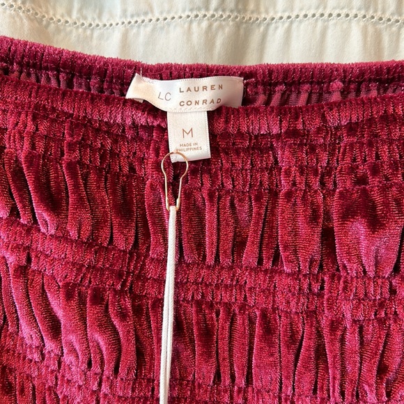 🆕 LC Lauren Conrad Burgundy Dress - Picture 4 of 11